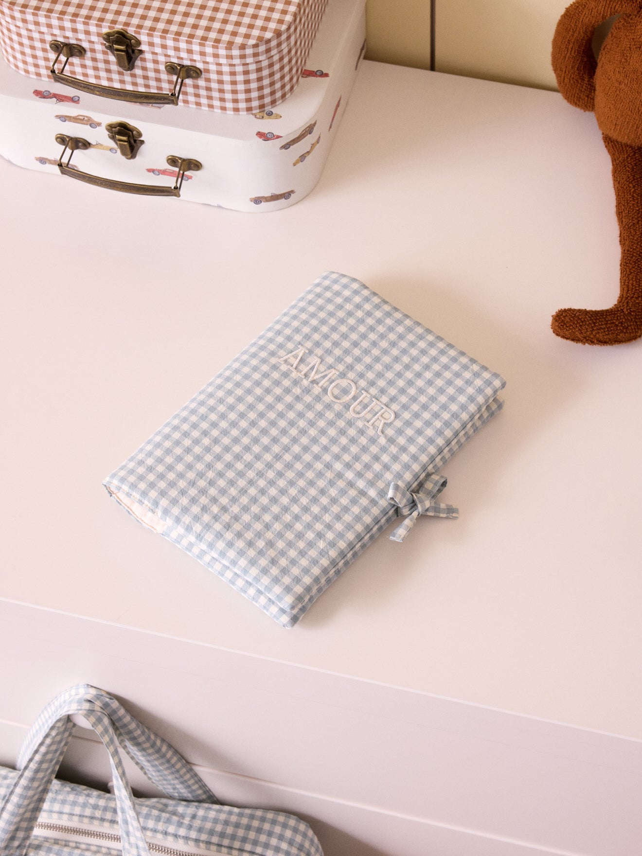 Hülle für das Gesundheitsheft aus Vichy-Baumwollgaze