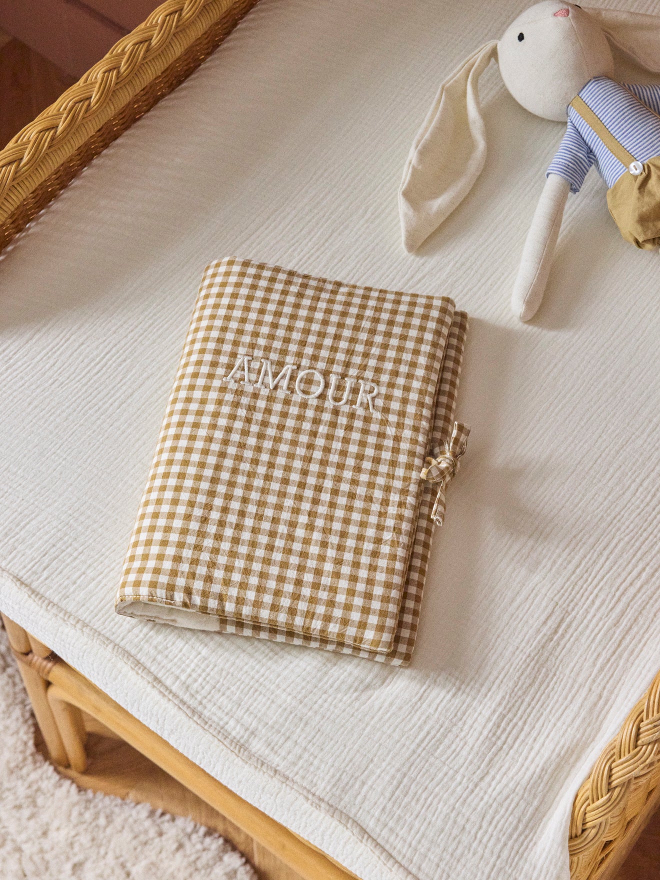 Hülle für das Gesundheitsheft aus Vichy-Baumwollgaze