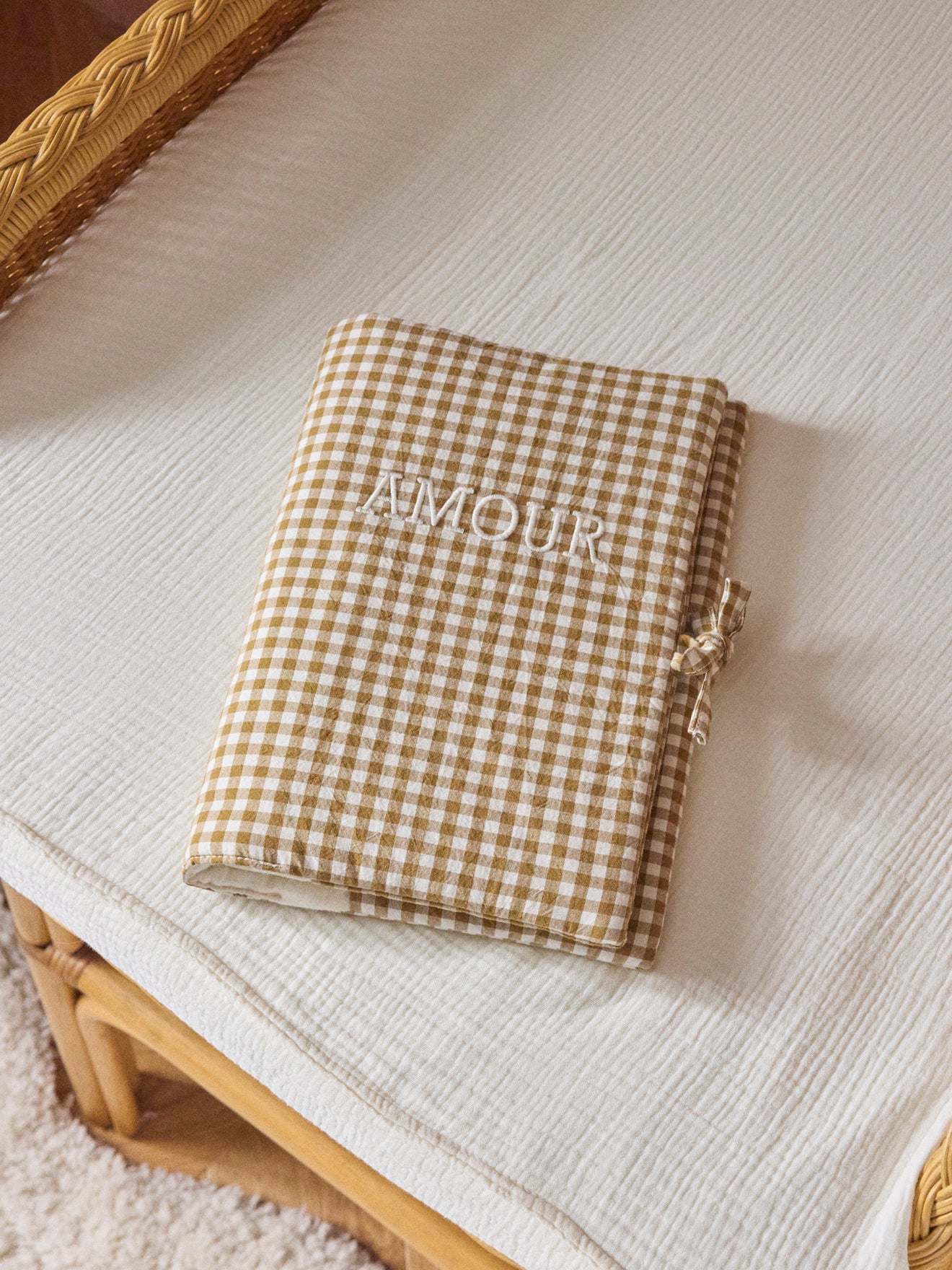 Hülle für das Gesundheitsheft aus Vichy-Baumwollgaze