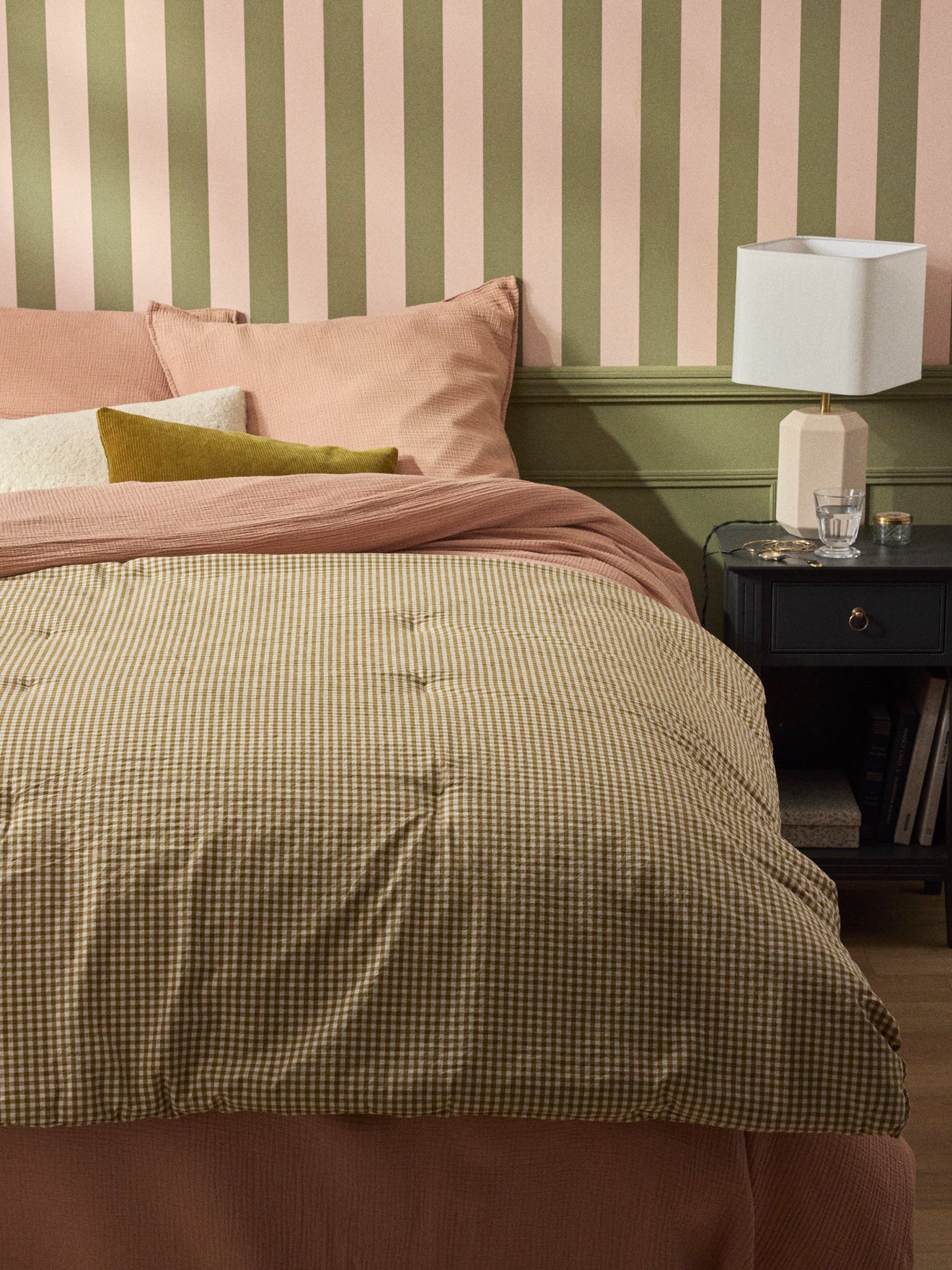 Tagesdecke aus Baumwolle mit Vichy-Karos