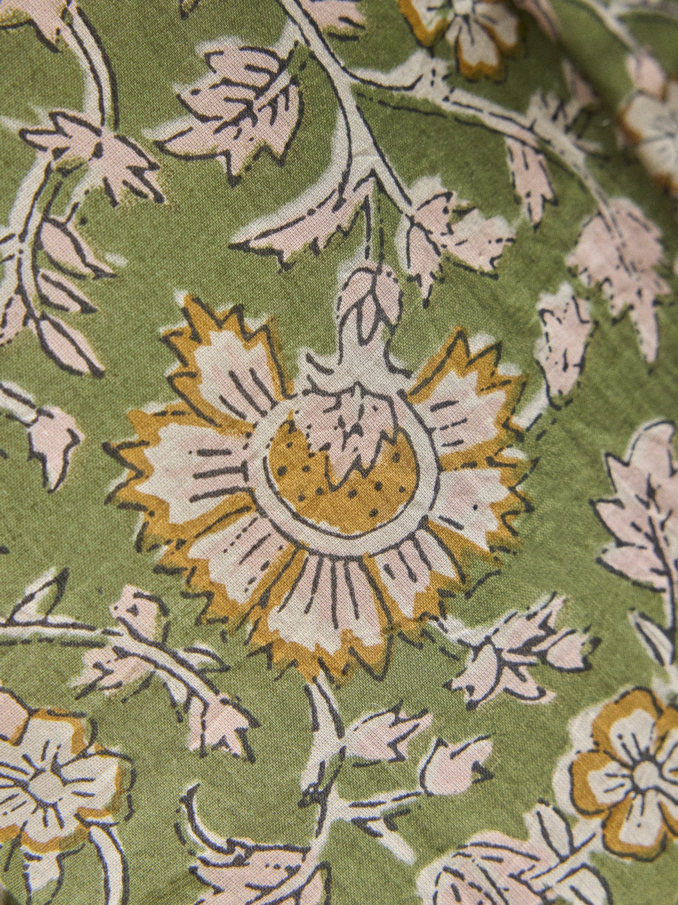 Reversibler Boutis aus indischem Stoff und Streifen