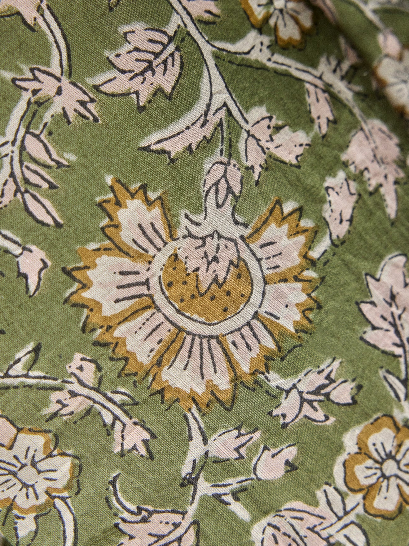 Reversibler Boutis aus indischem Stoff und Streifen