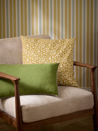 Housse de coussin en coton et lin - imprimé Fauve