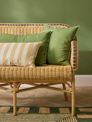 Housse de coussin unie en coton/lin