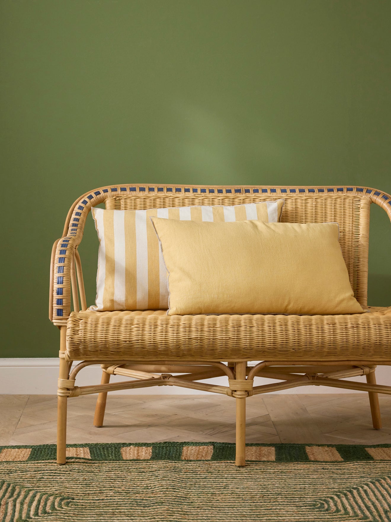 Housse de coussin unie en coton/lin