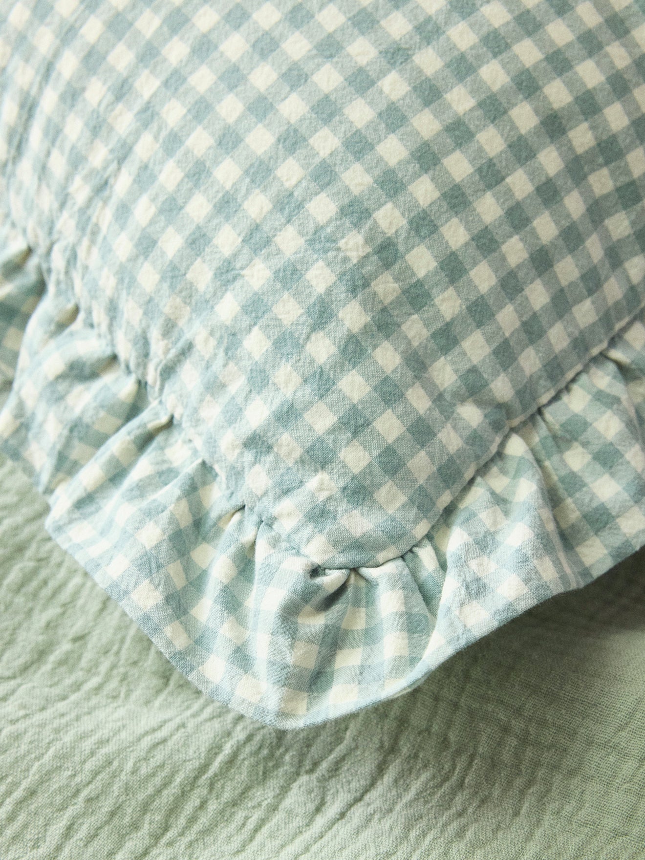 Kissen « Amour » mit Vichy-Print