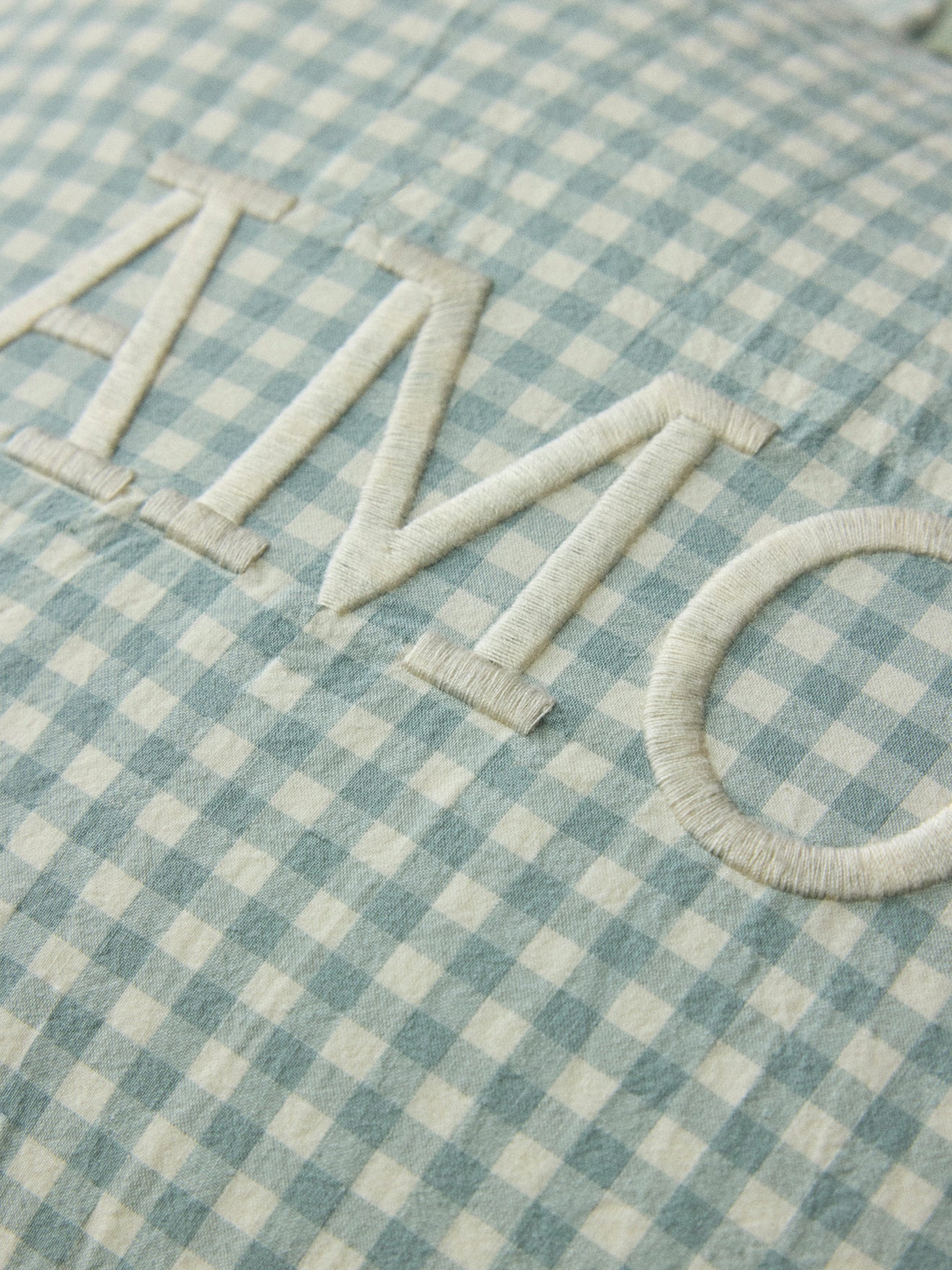 Kissen « Amour » mit Vichy-Print