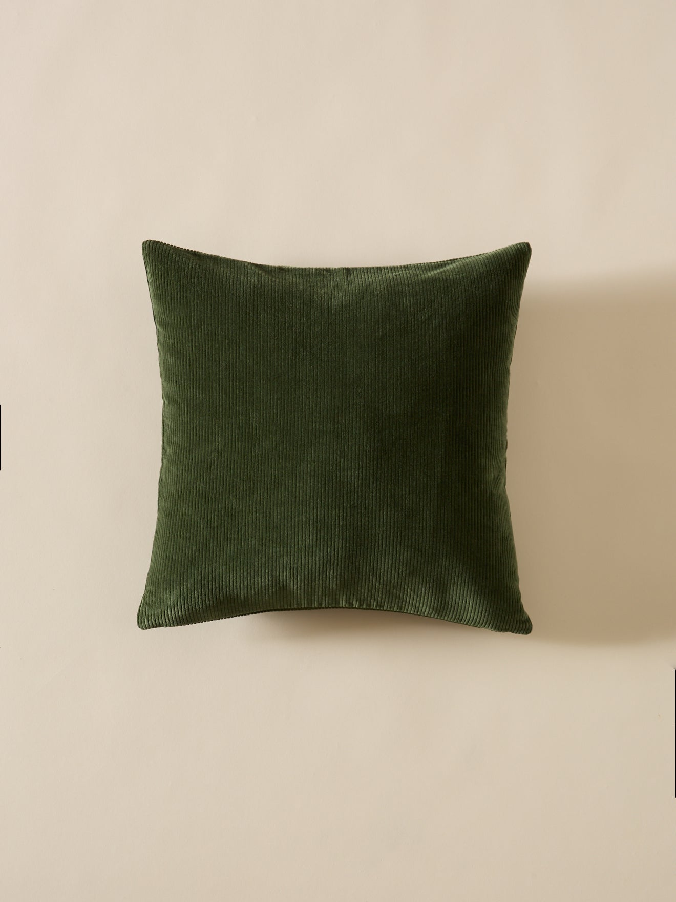 Housse de coussin en velours côtelé