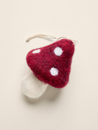 Champignon à suspendre en feutrine - lot de 4