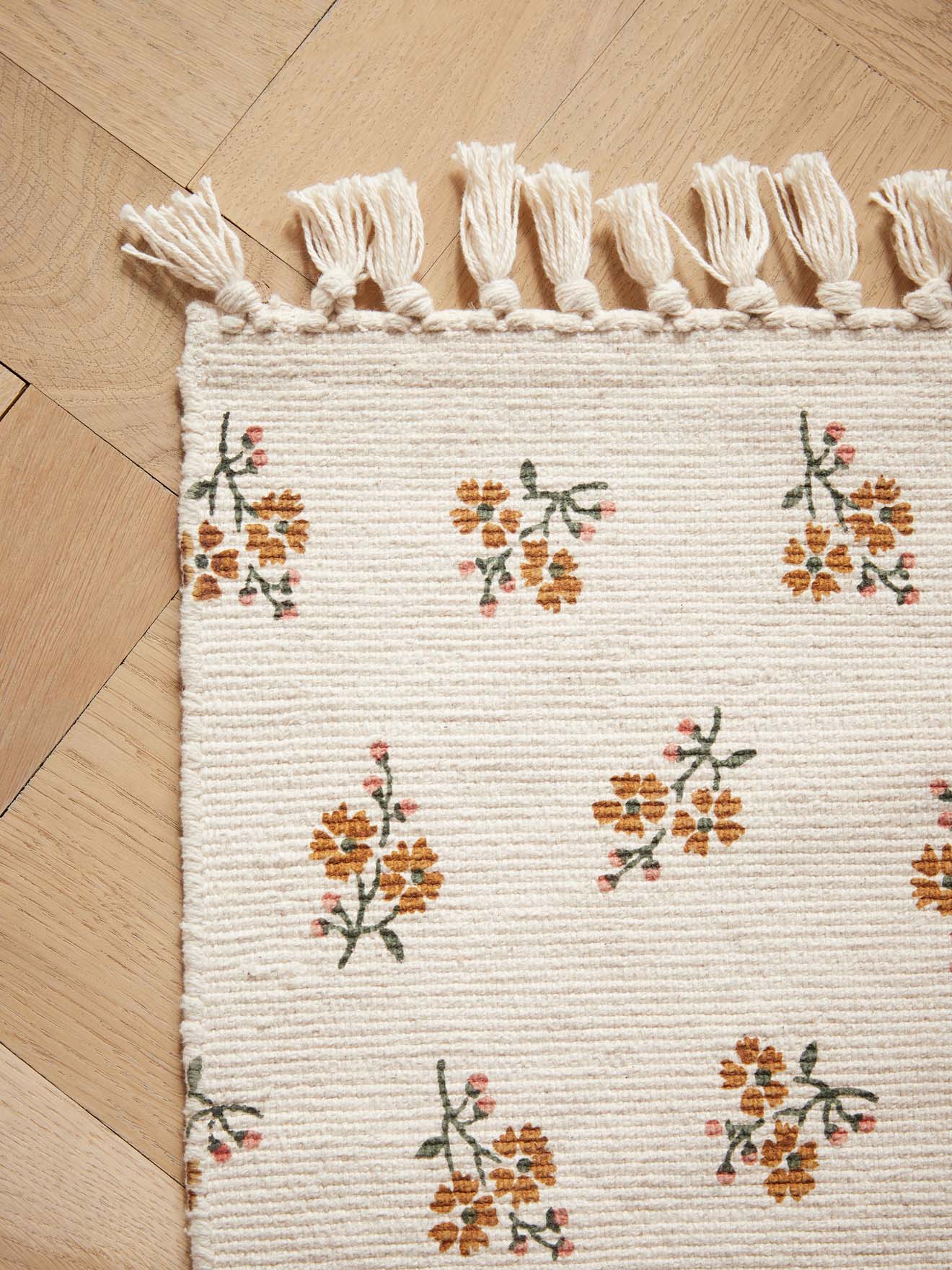 Teppich aus Baumwolle mit Kate-Print