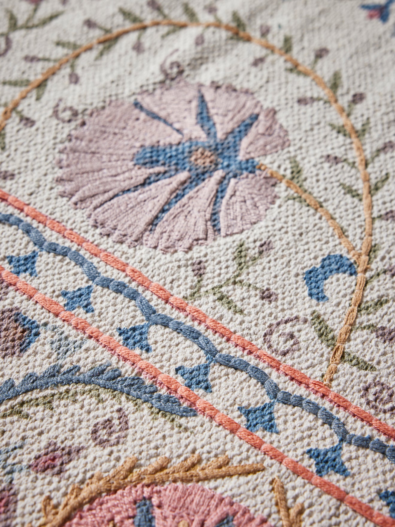 Tapis Flore en coton - Taille M