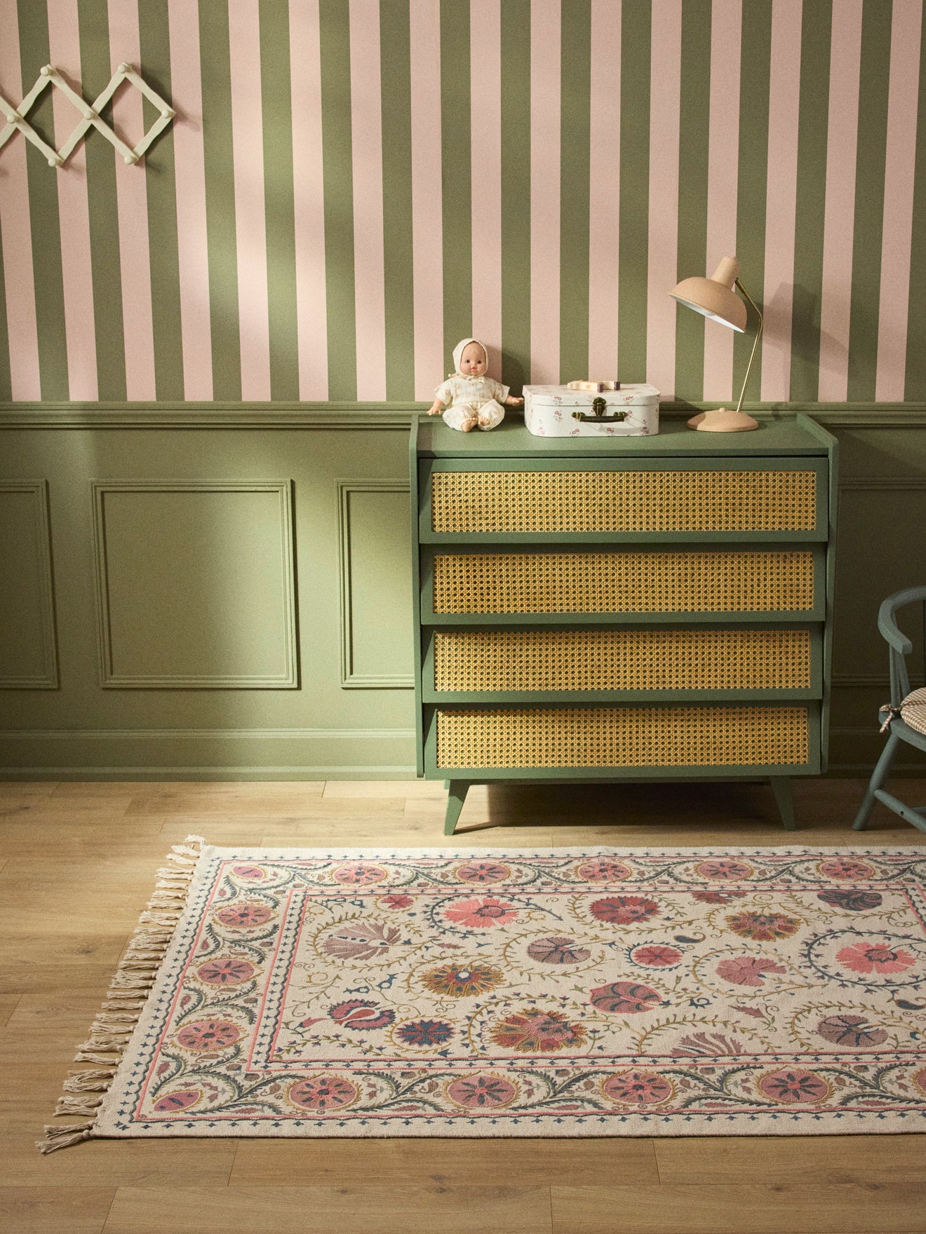 Tapis Flore en coton - Taille M