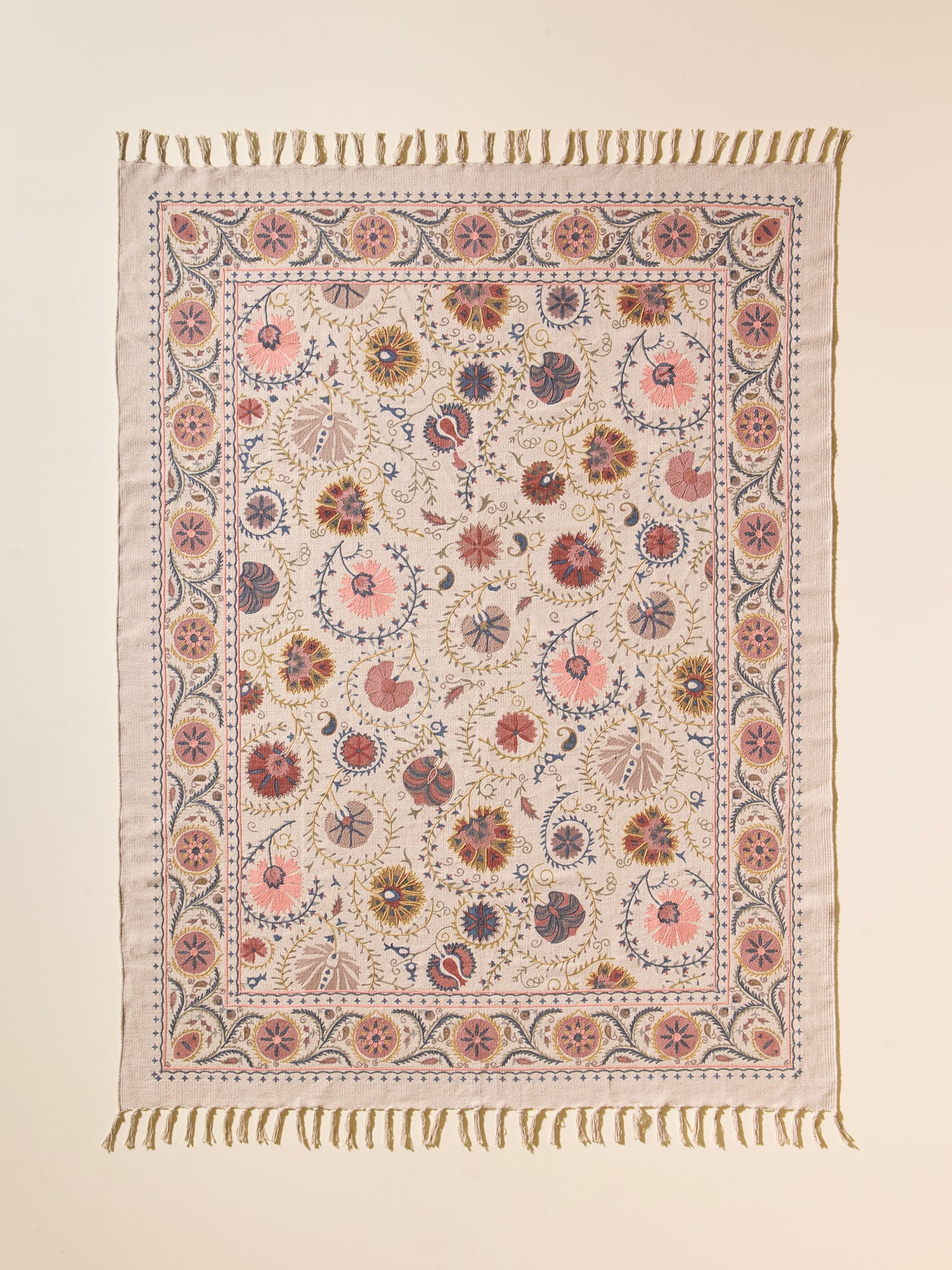 Flore-Teppich aus Baumwolle