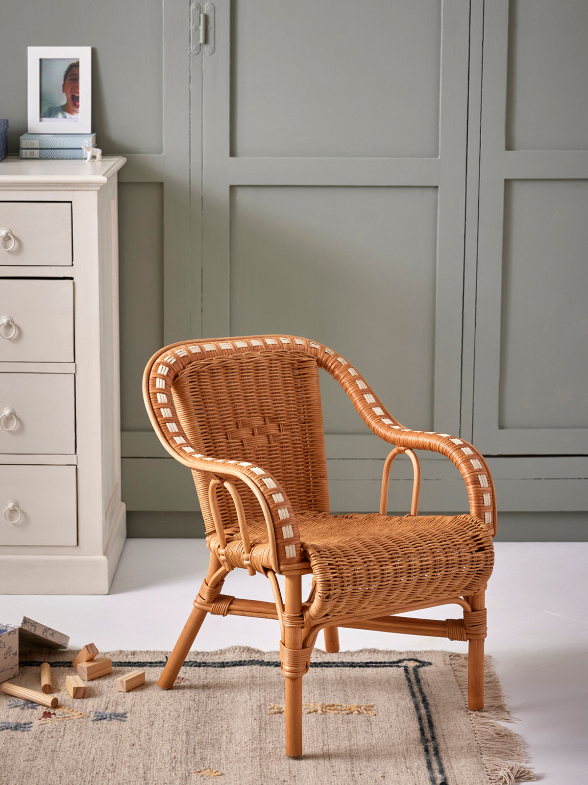 Fauteuil enfant en rotin Marceau