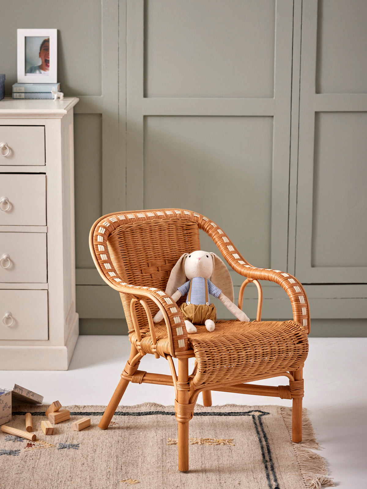 Fauteuil enfant en rotin Marceau