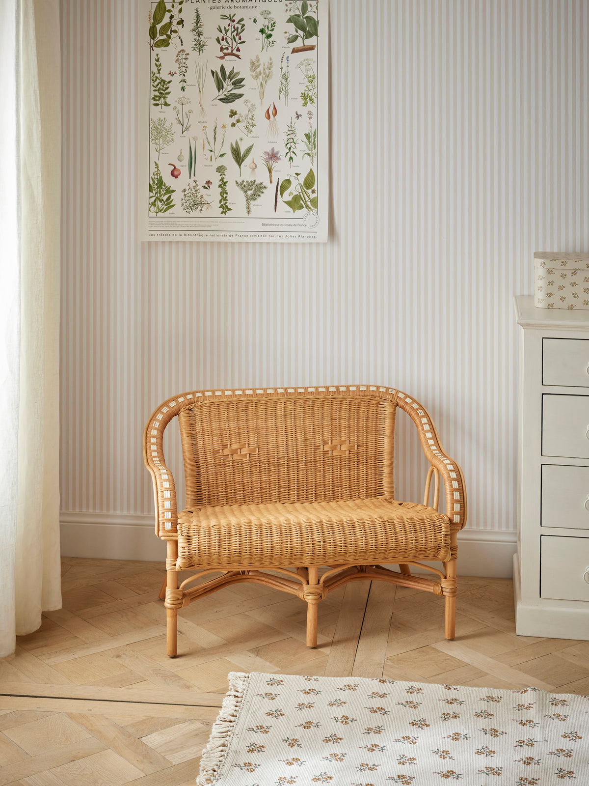 Banquette enfant en rotin Marceau