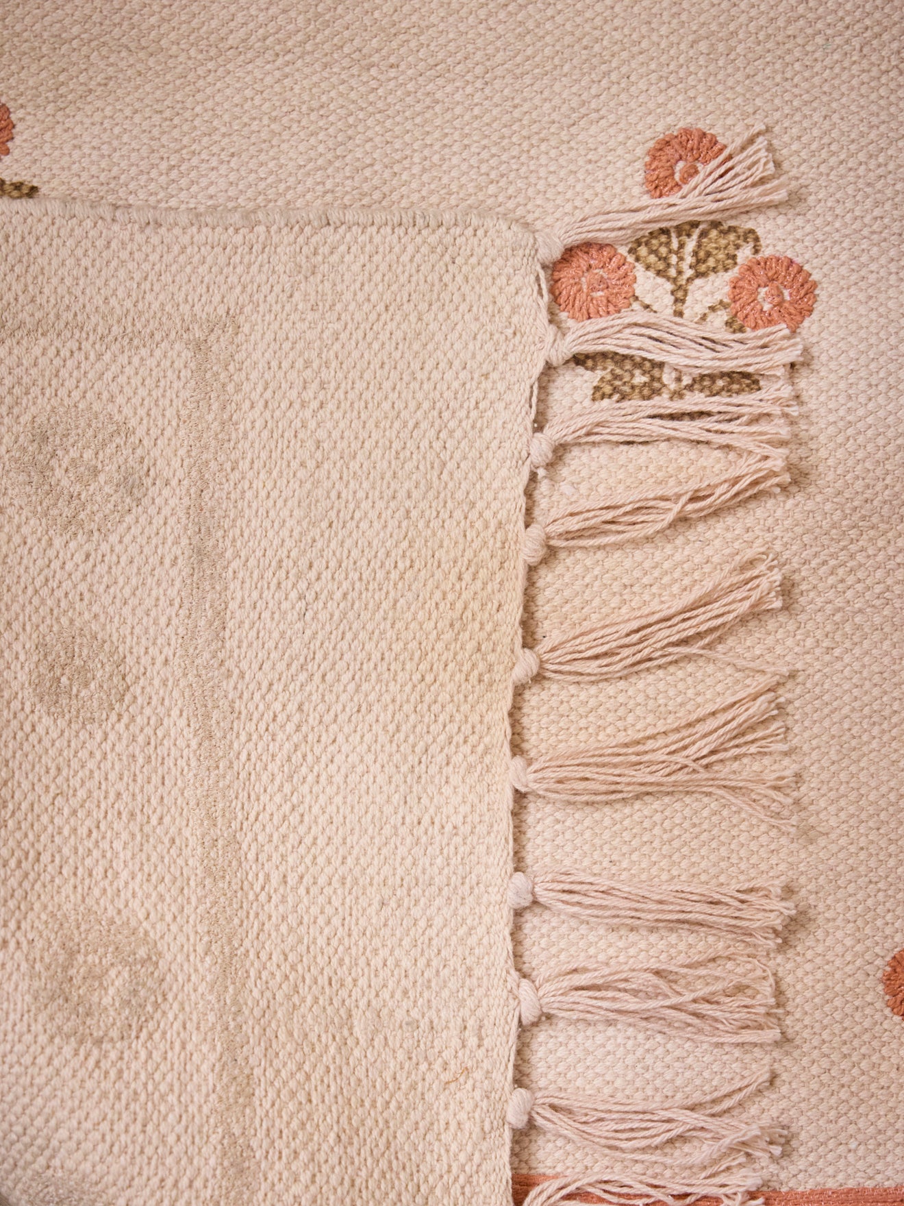 Teppich Agathe aus bestickter Baumwolle - kleines Modell