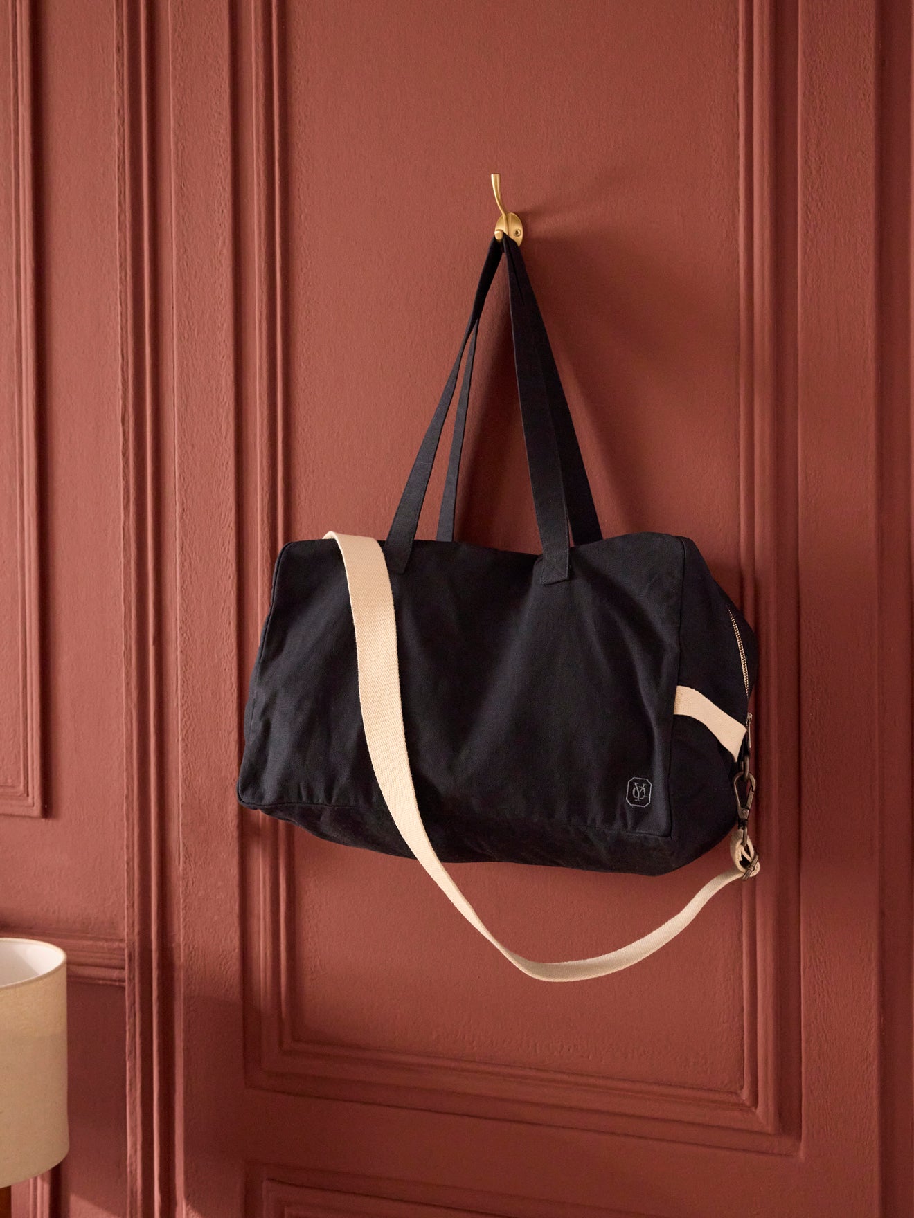 Einfarbige Weekendtasche aus Tuch