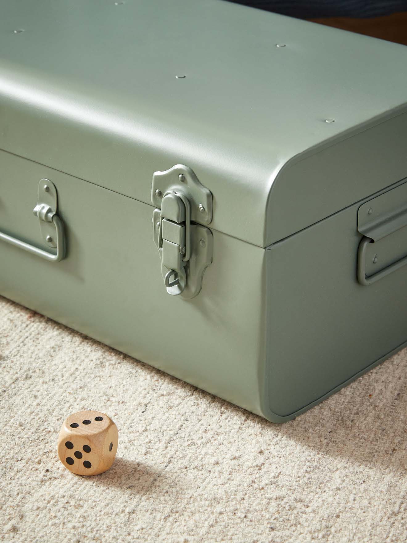 Malle de rangement en métal