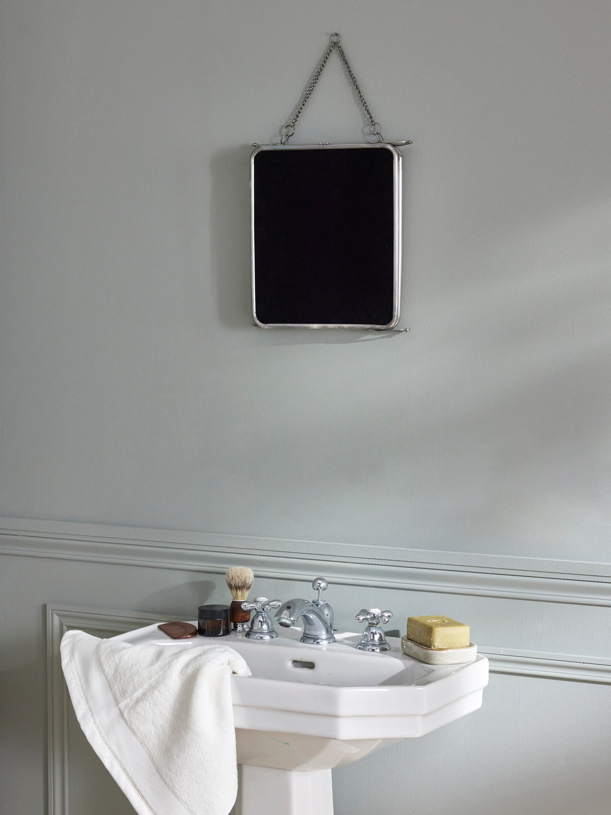 Miroir barbier triptyque