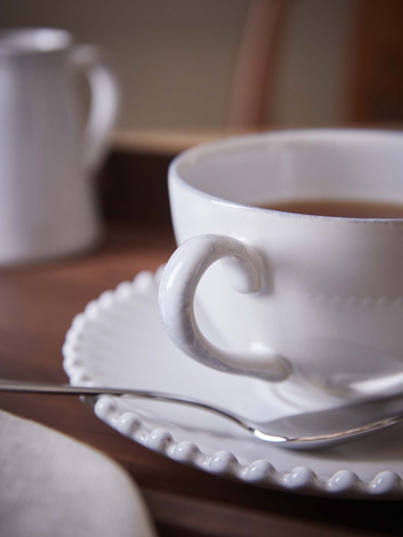 Tasse und Untertasse « Perle » im 6er-Set - Collection Costa Nova