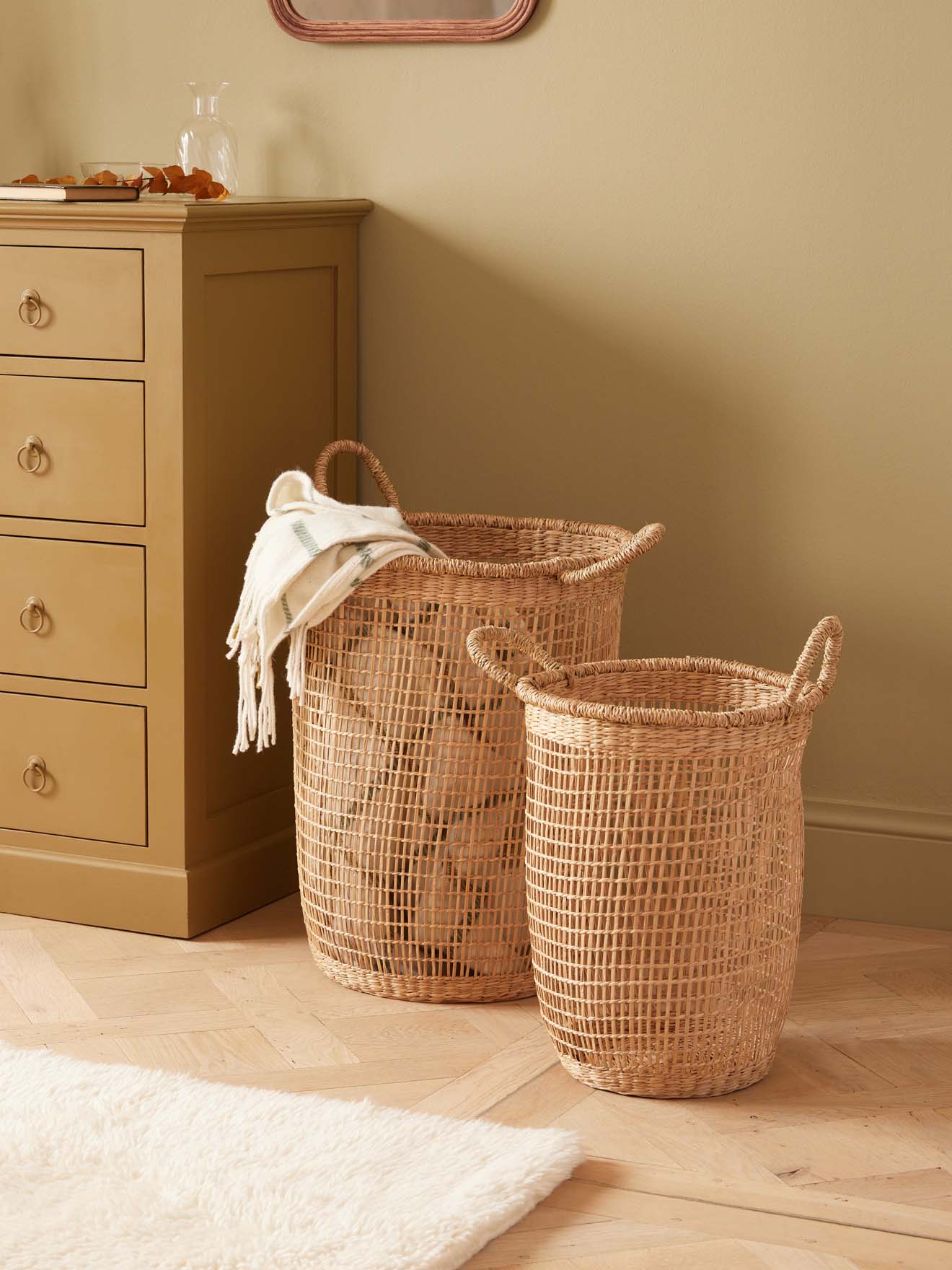 Korb aus Rattan im 2er-Set