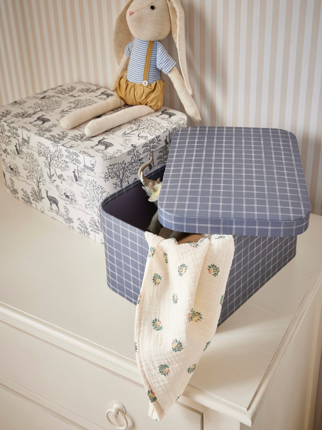 Boîte gigogne "petit Jouy" par lot de 2