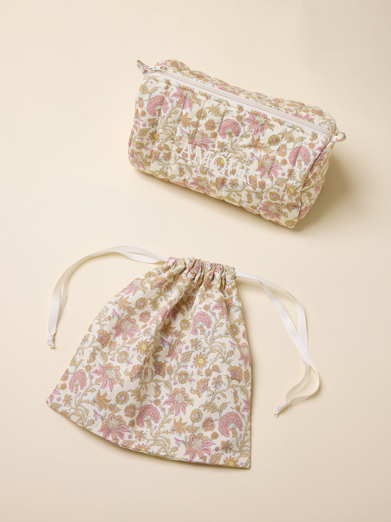 Trousse de toilette en percale de coton