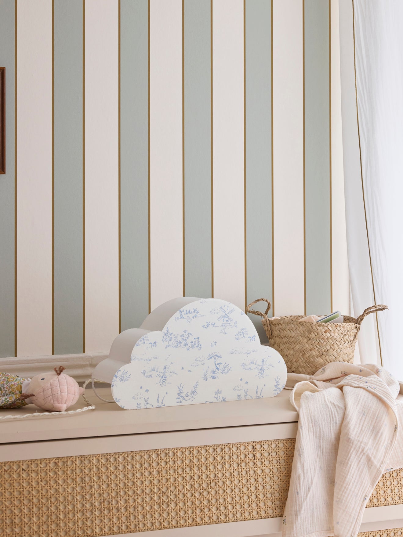 Lampe in Wolkenform mit Liberty-Stoff Jouy-Esprit