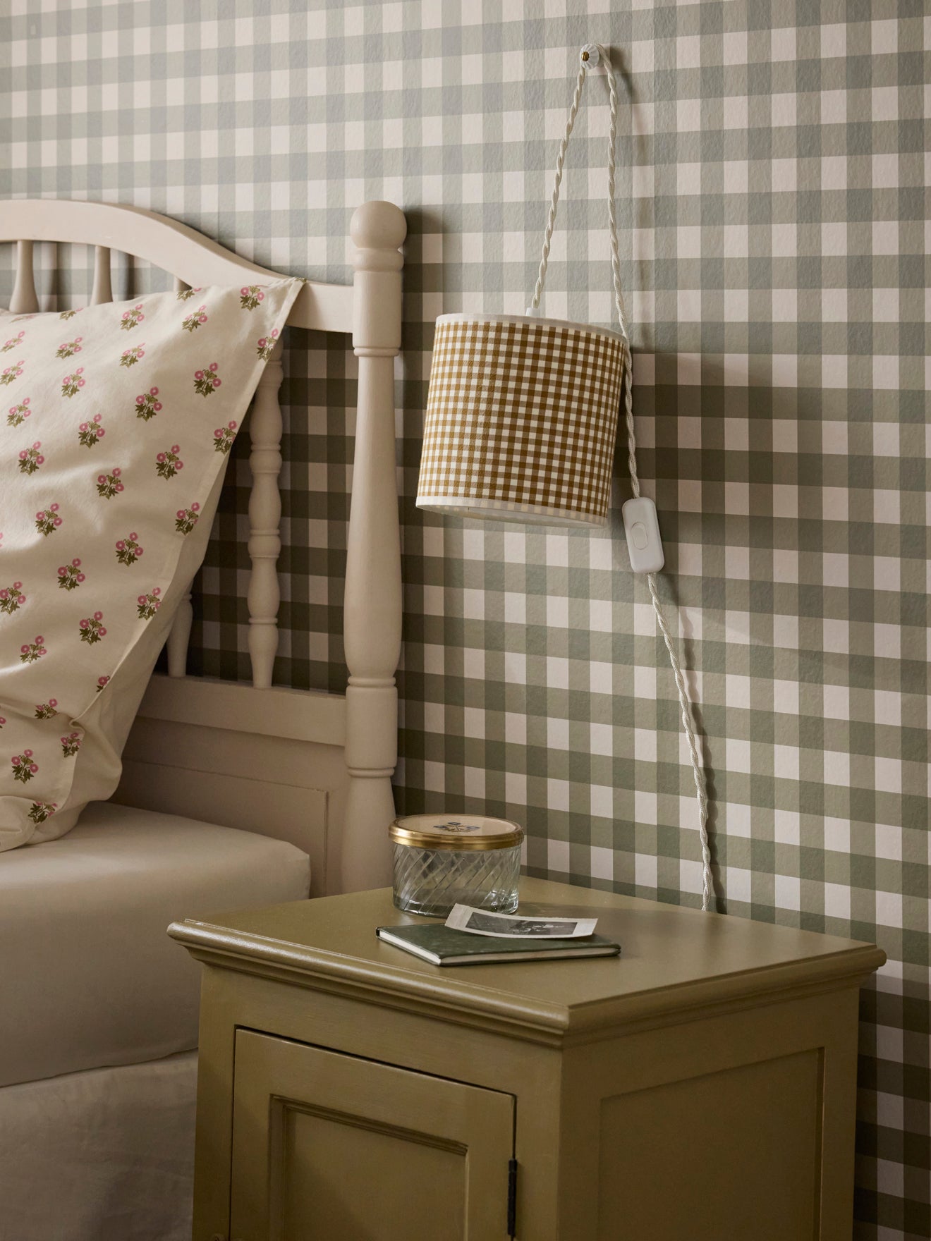 Lampenschirm mit Vichy-Karos