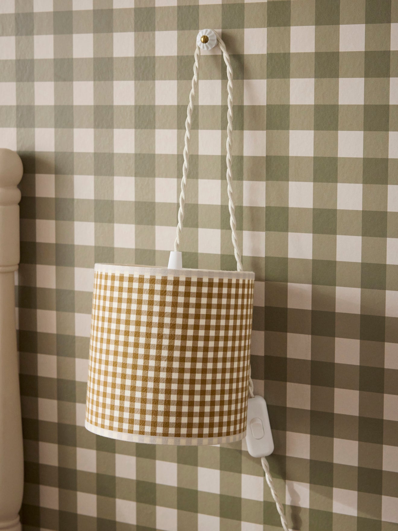 Lampenschirm mit Vichy-Karos