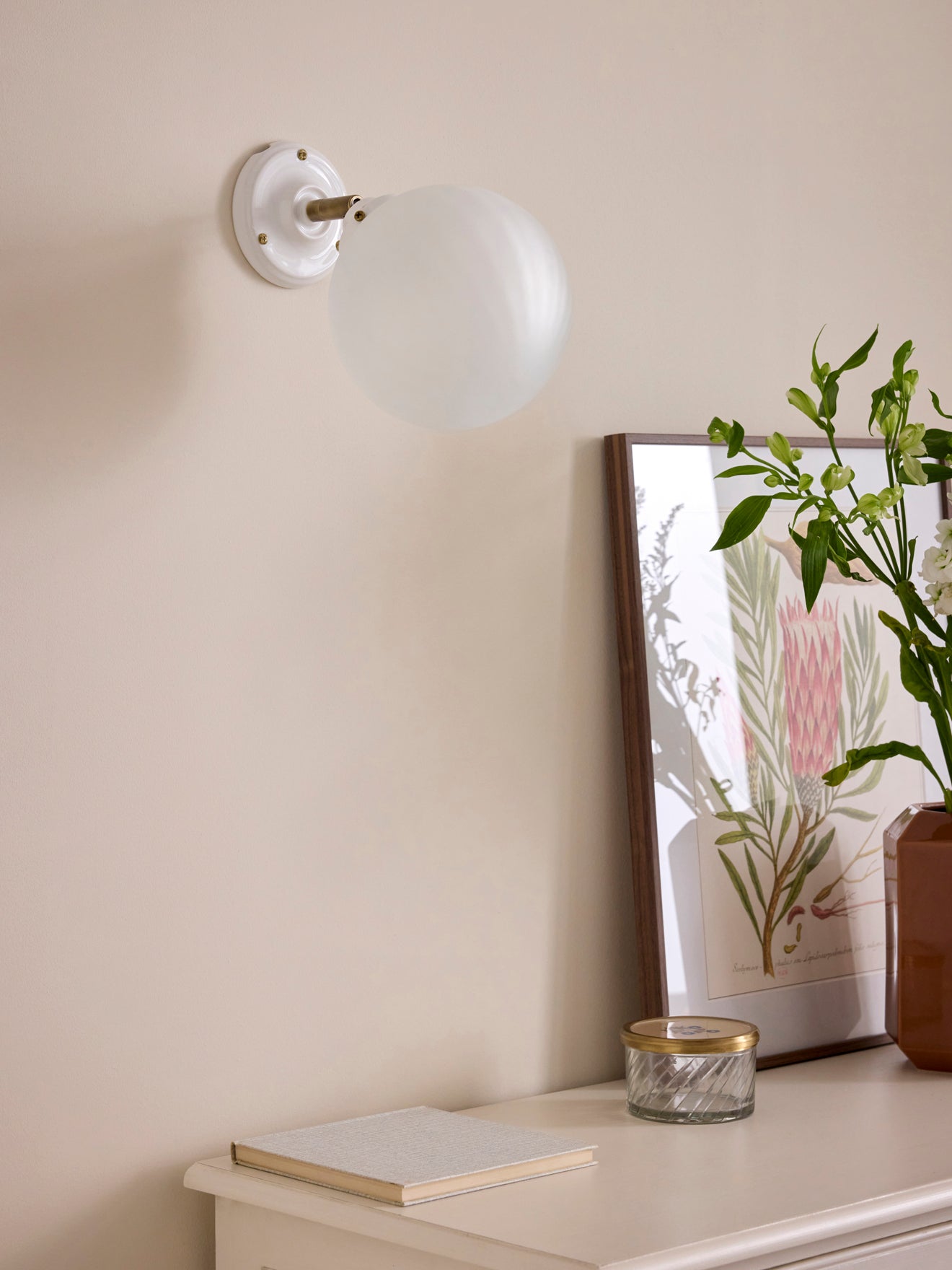 Wandapplikation Zélie aus Glas und Keramik