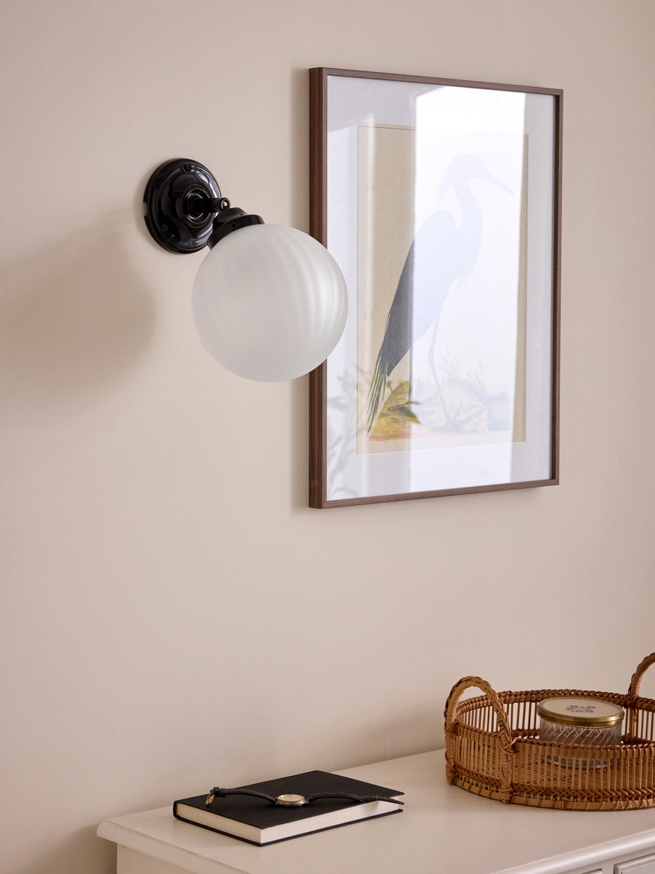 Wandapplikation Zélie aus Glas und Keramik