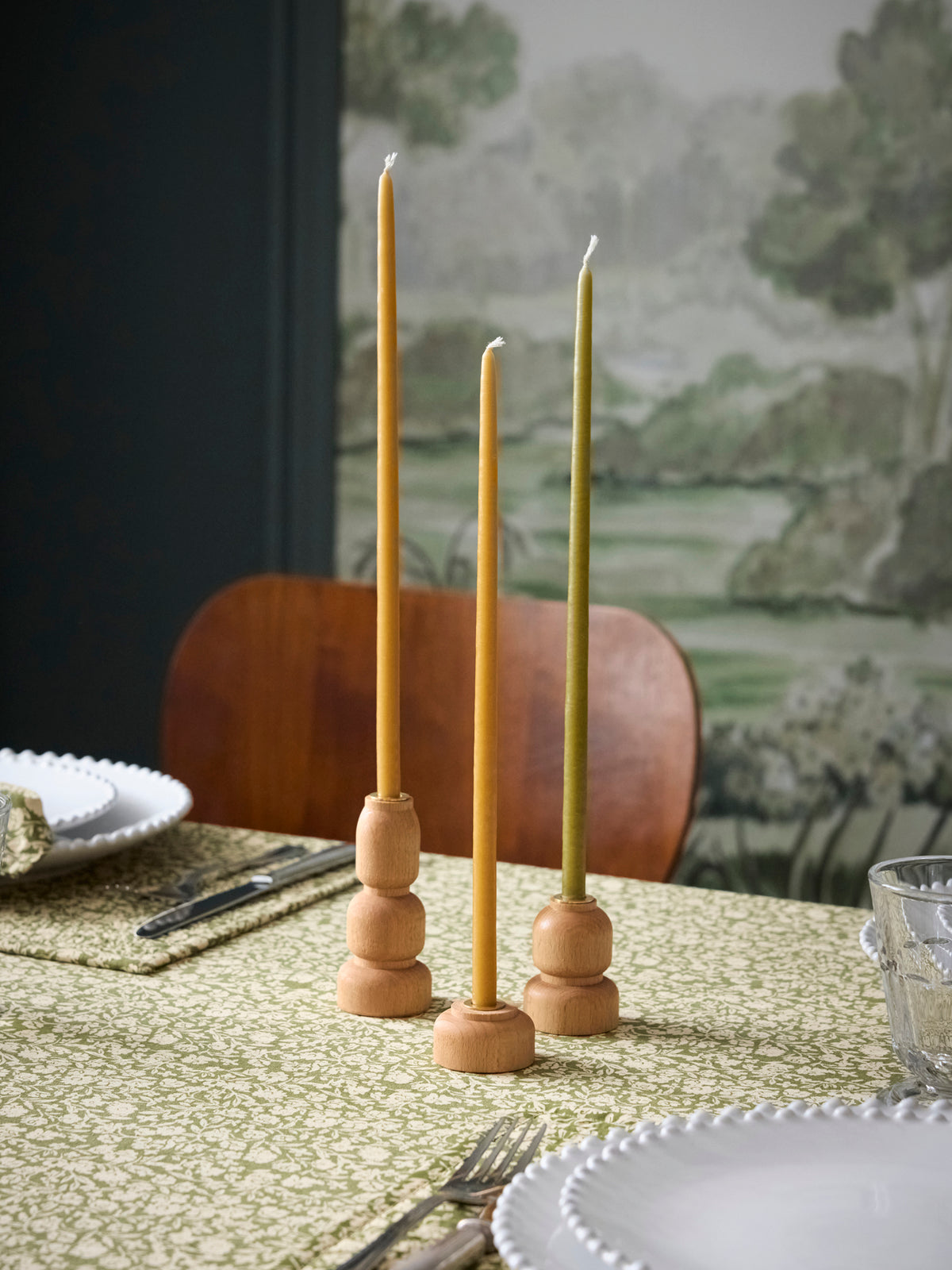Bougeoir en bois par lot de 3 - Cyrillus X Maison Pechavy