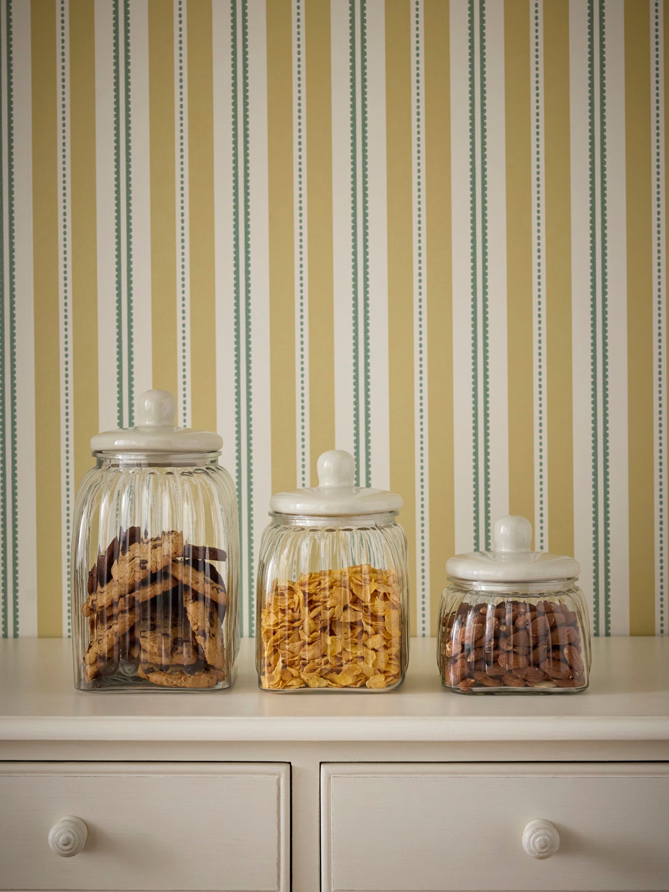 Pralinenschale aus Glas und Keramik - großes Modell