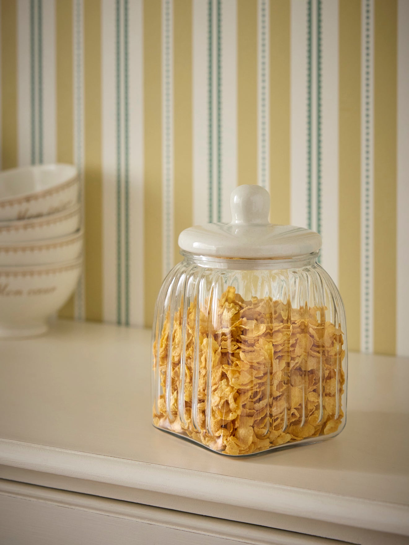 Pralinenschale aus Glas und Keramik - mittelgroßes Modell