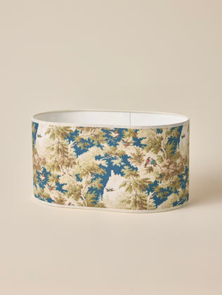 Ovaler Lampenschirm mit Blumenmuster – kleines Modell