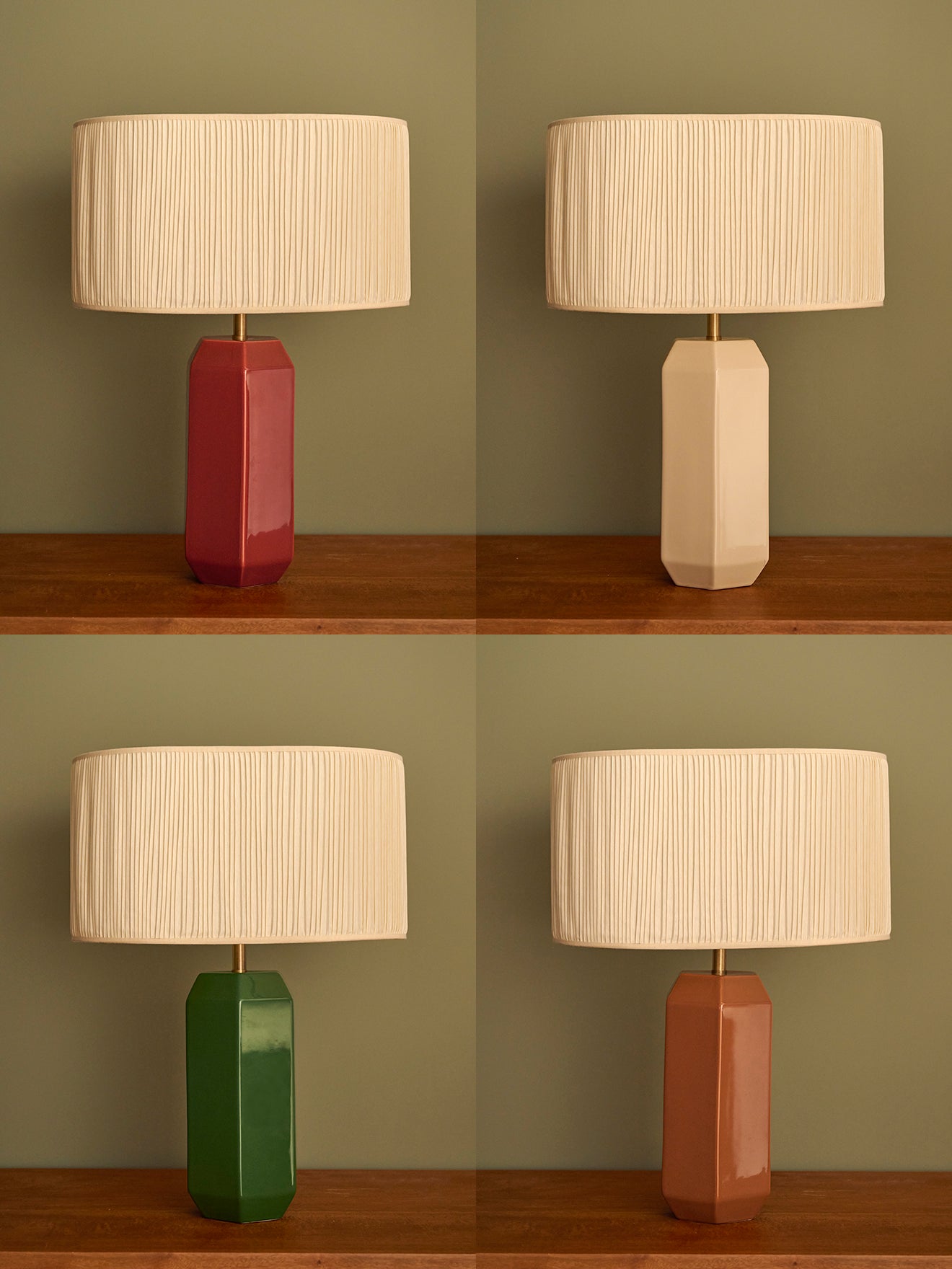 Ovaler Plissee-Lampenschirm – grosses Modell