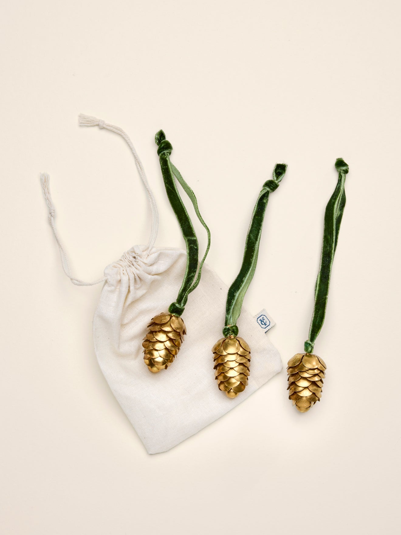 Tannenzapfen zum Aufhängen, 3er-Set