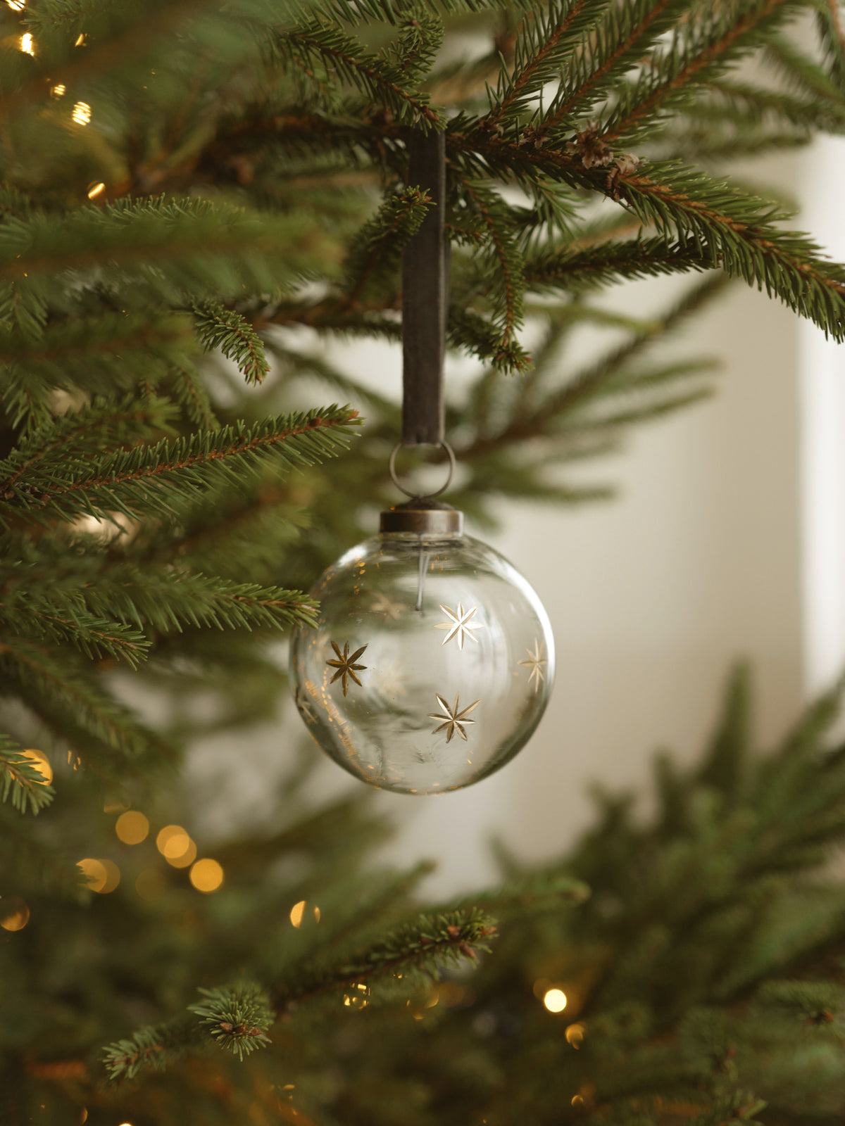 Weihnachtskugeln aus Glas, handbemalt, 3er-Set