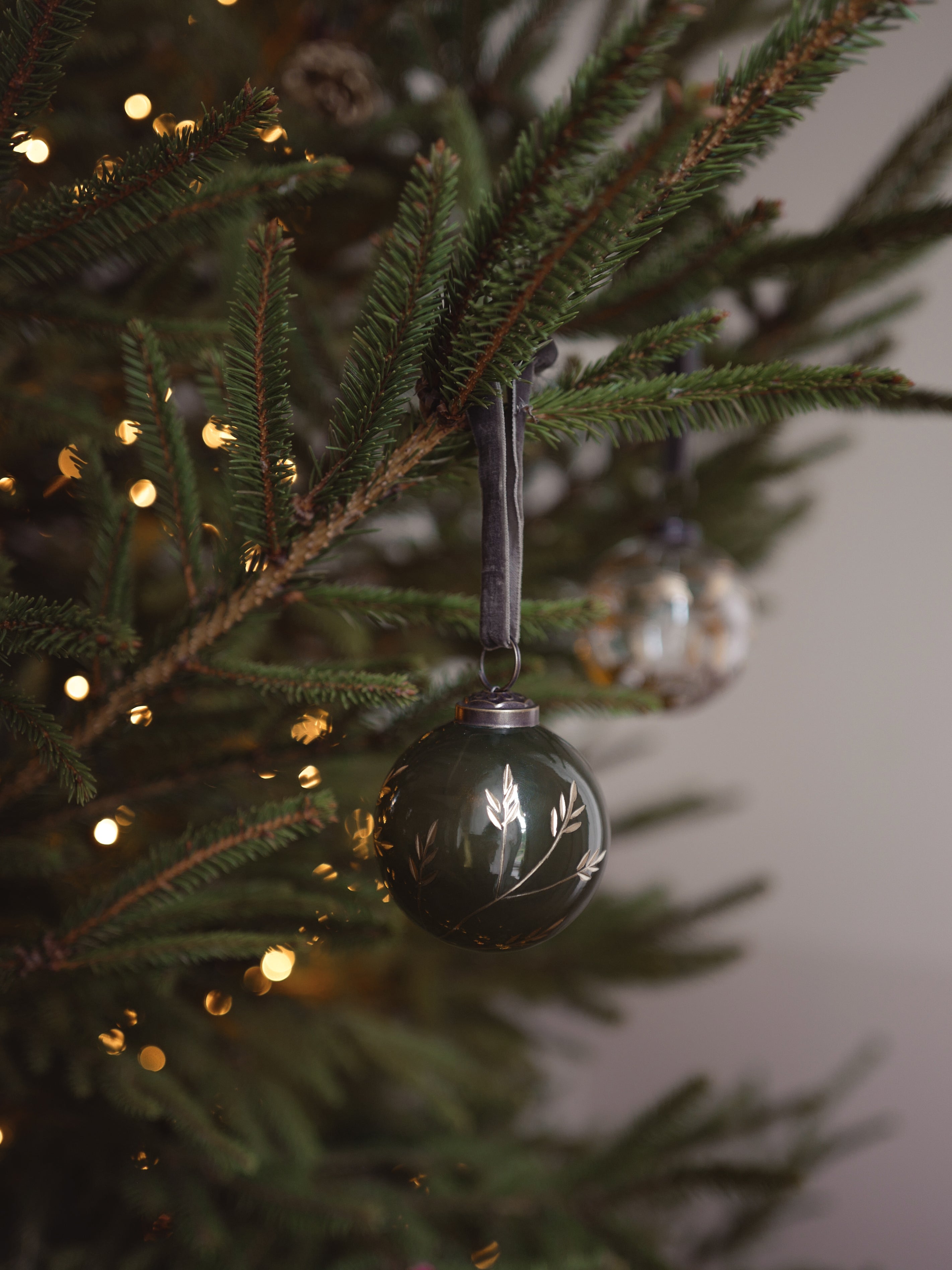 Boule de Noël en verre peinte à la main par lot de 3