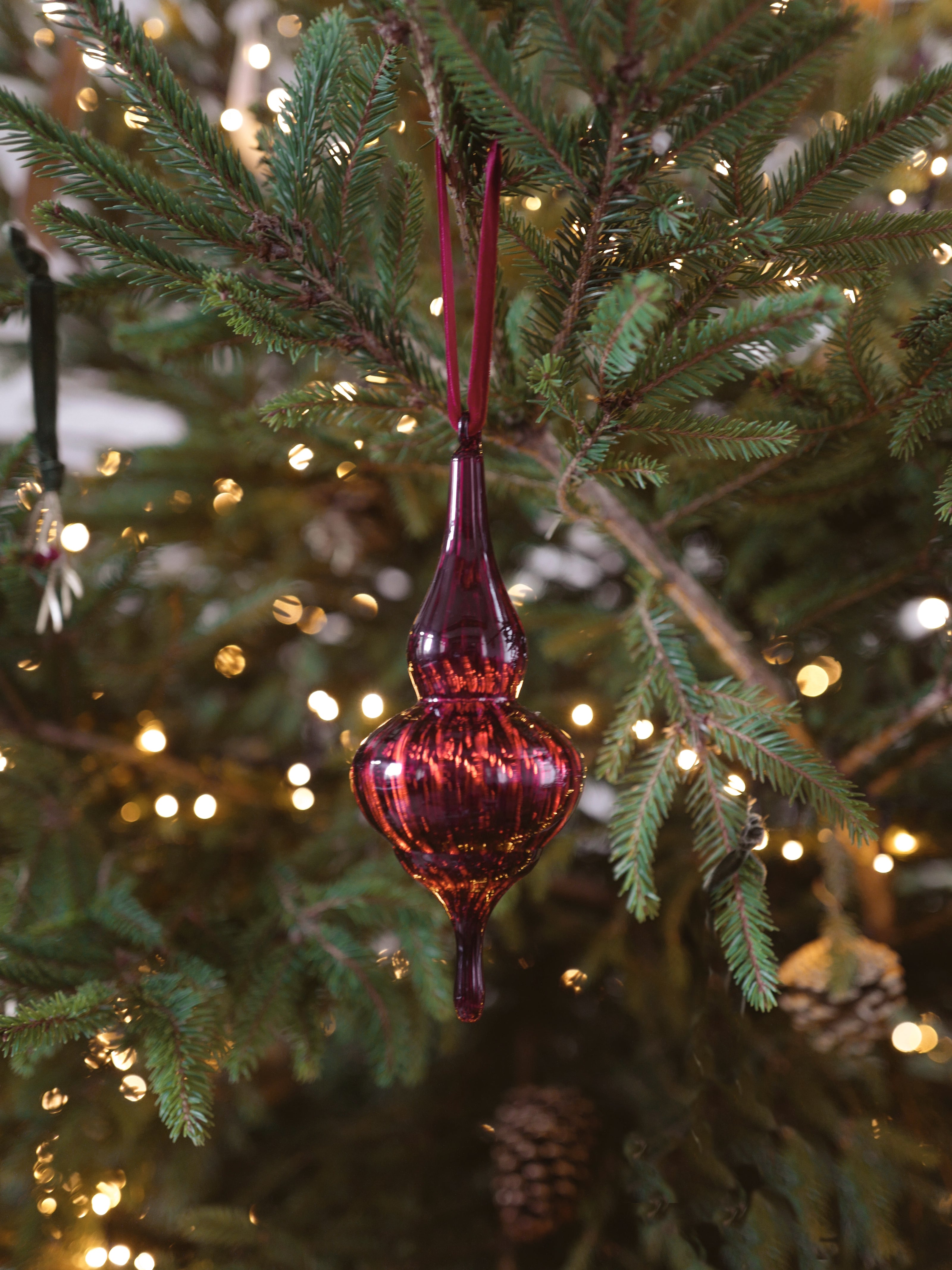 Baumschmuck « Tropfen » aus Glas, 3er-Set