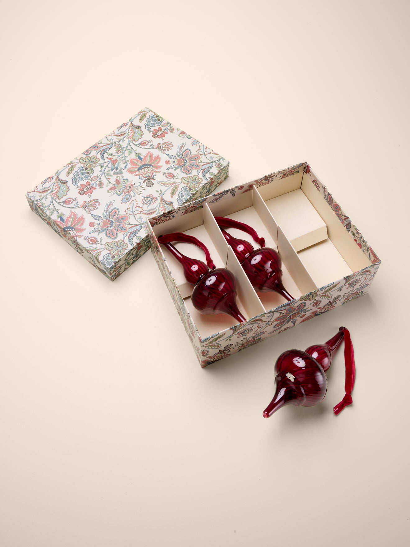 Baumschmuck « Tropfen » aus Glas, 3er-Set