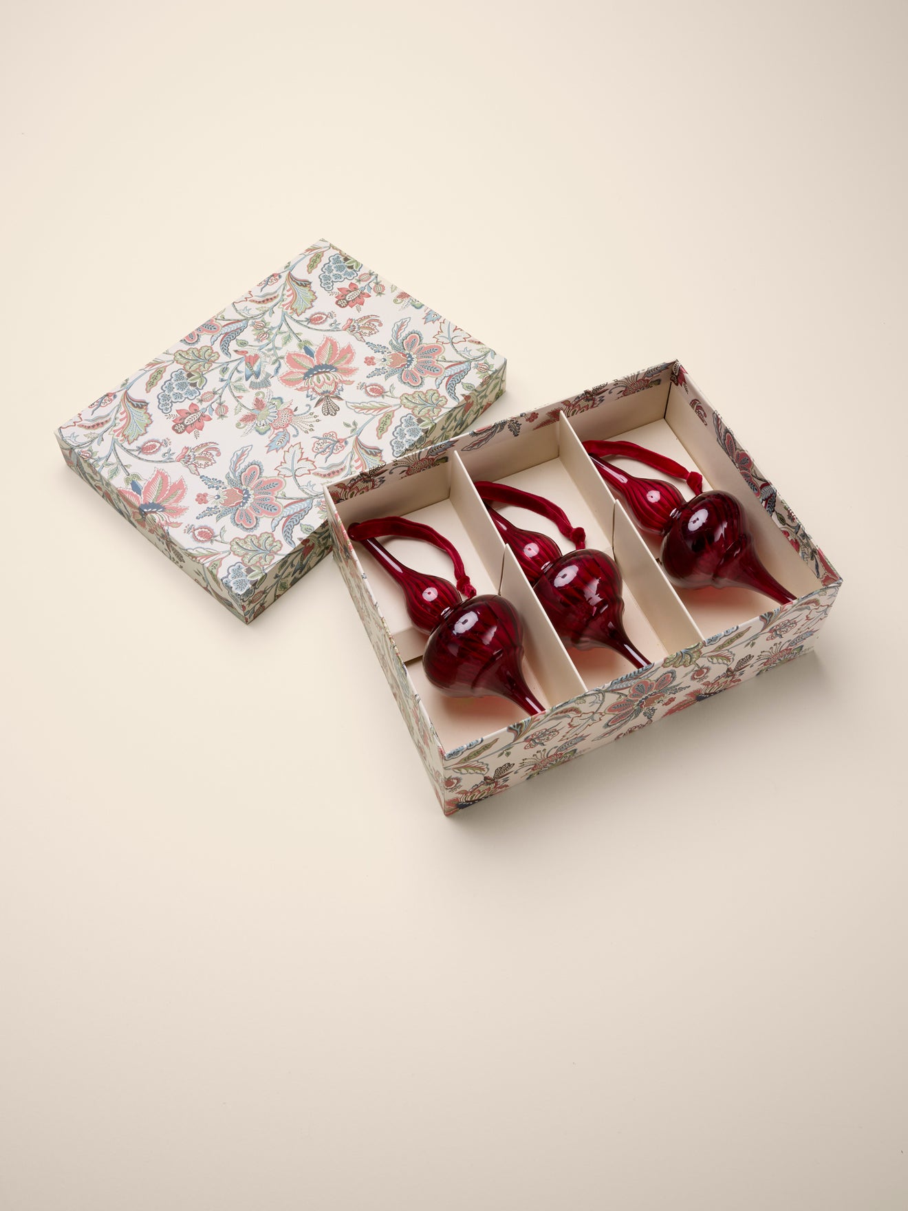 Baumschmuck « Tropfen » aus Glas, 3er-Set