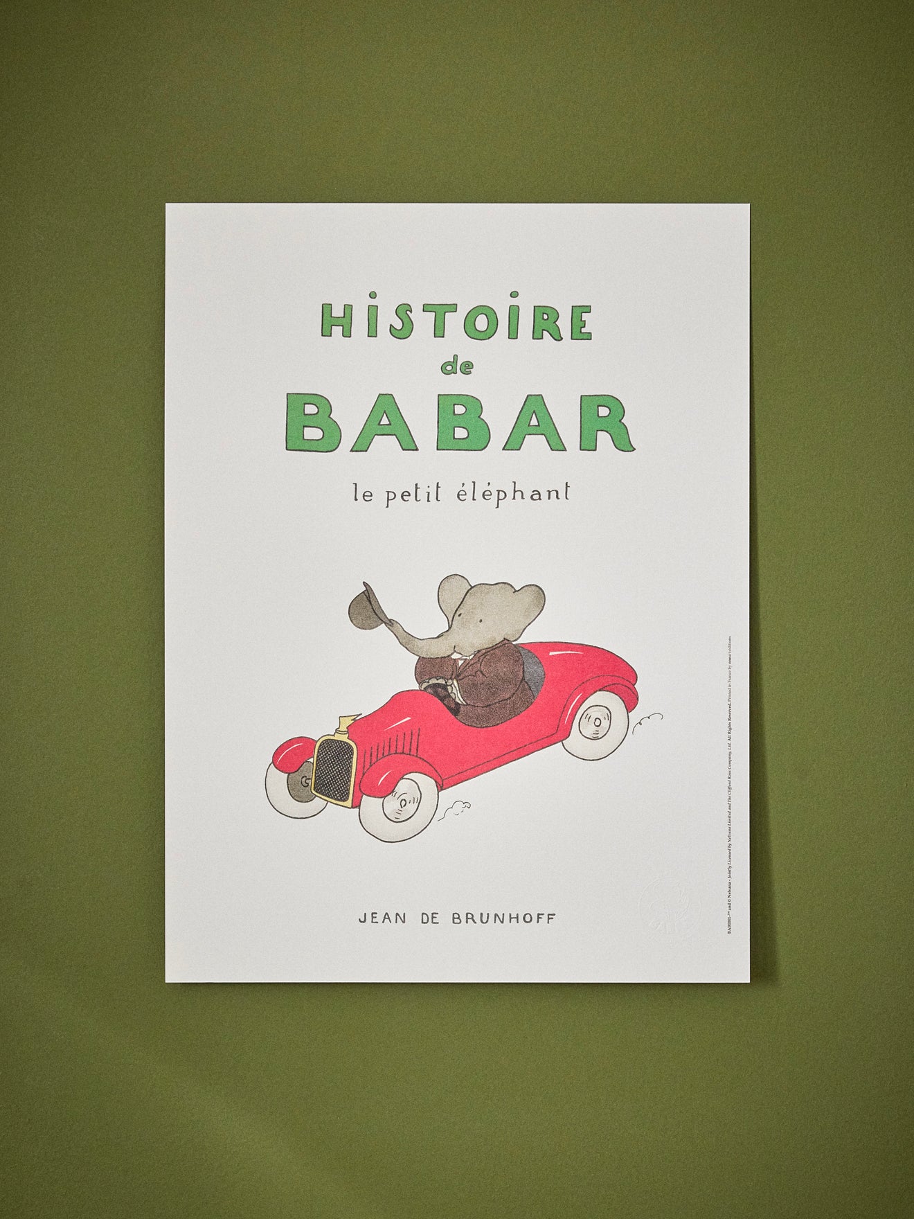 Affiche Babar Auto - Oneart