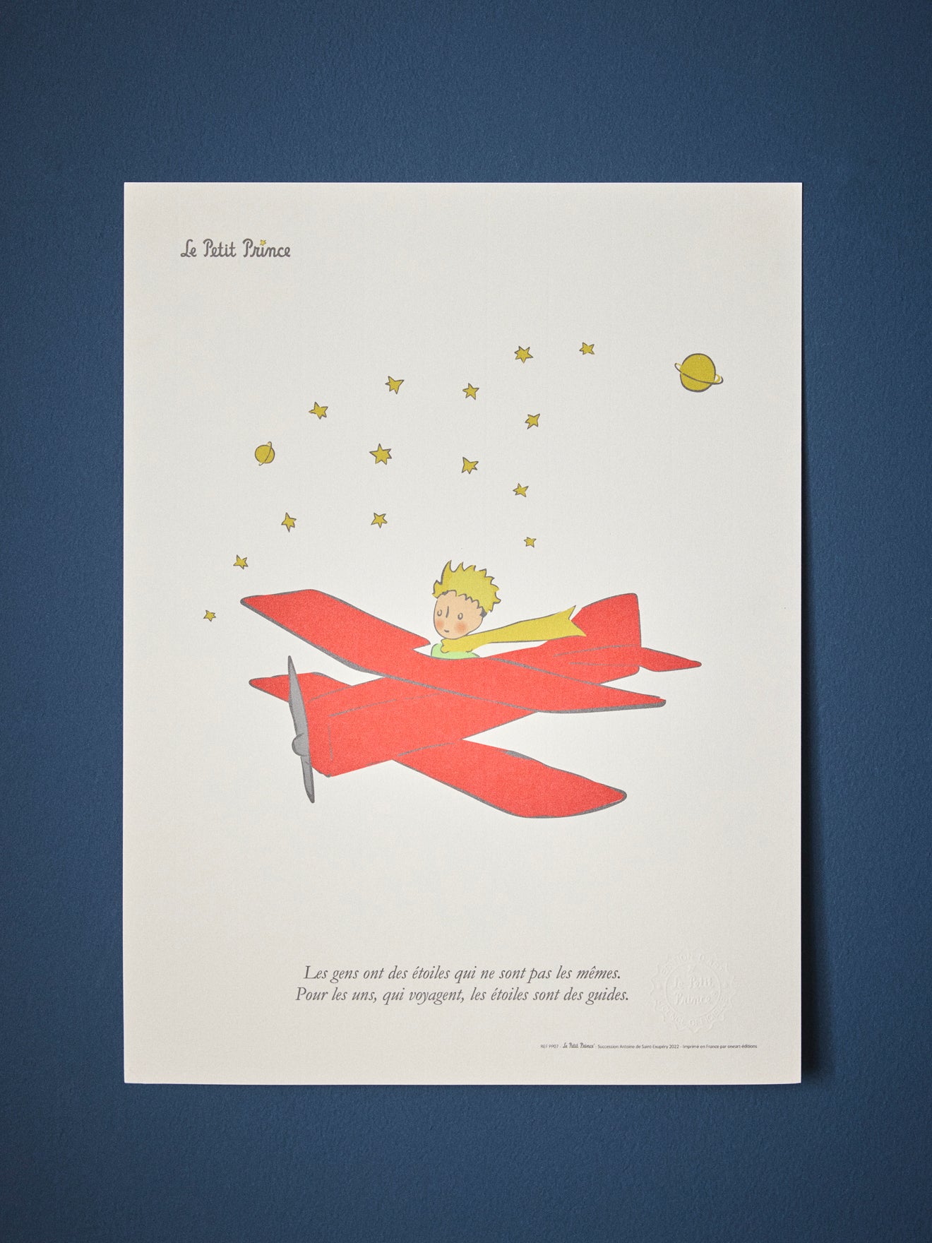 Affiche Kleiner Prinz Flugzeug - Oneart