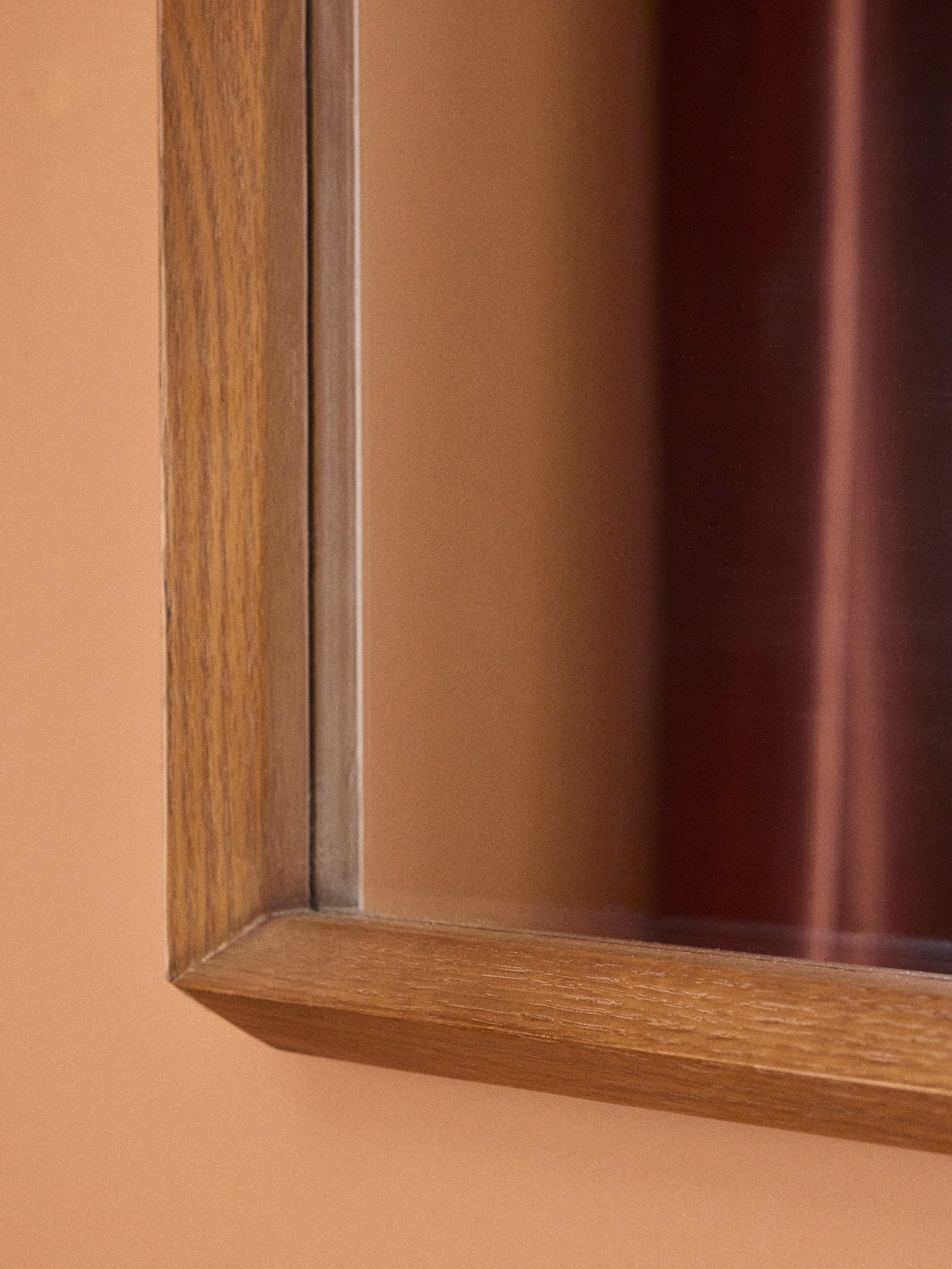 Miroir biseauté en chêne