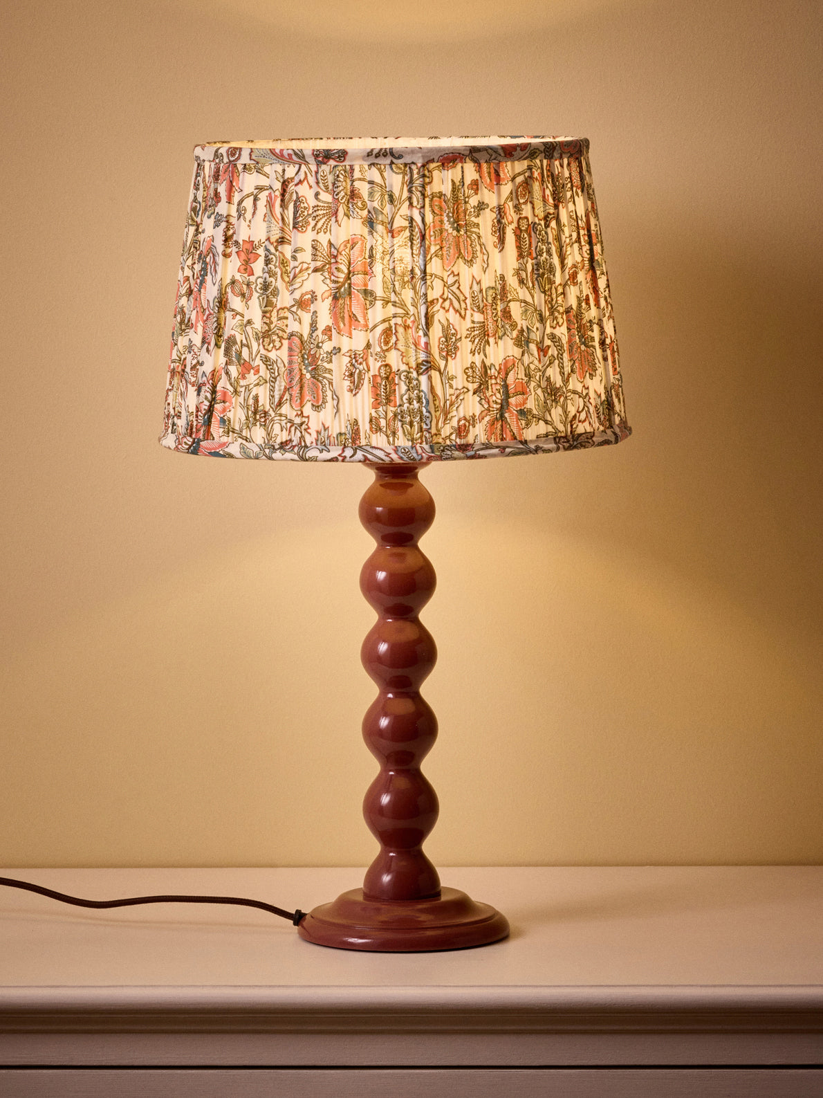 Lampenschirm mit Plissees – kleines Modell mit Persia-Print