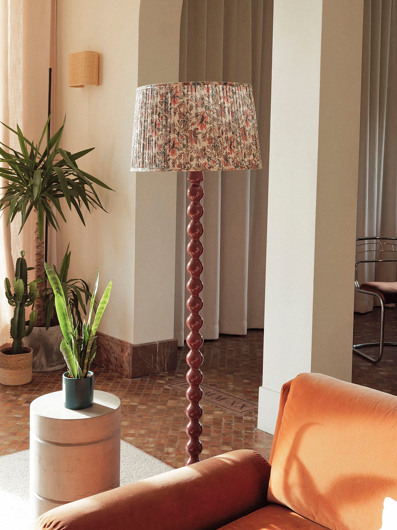 Lampenschirm mit Plissees – grosses Modell mit Persia-Print