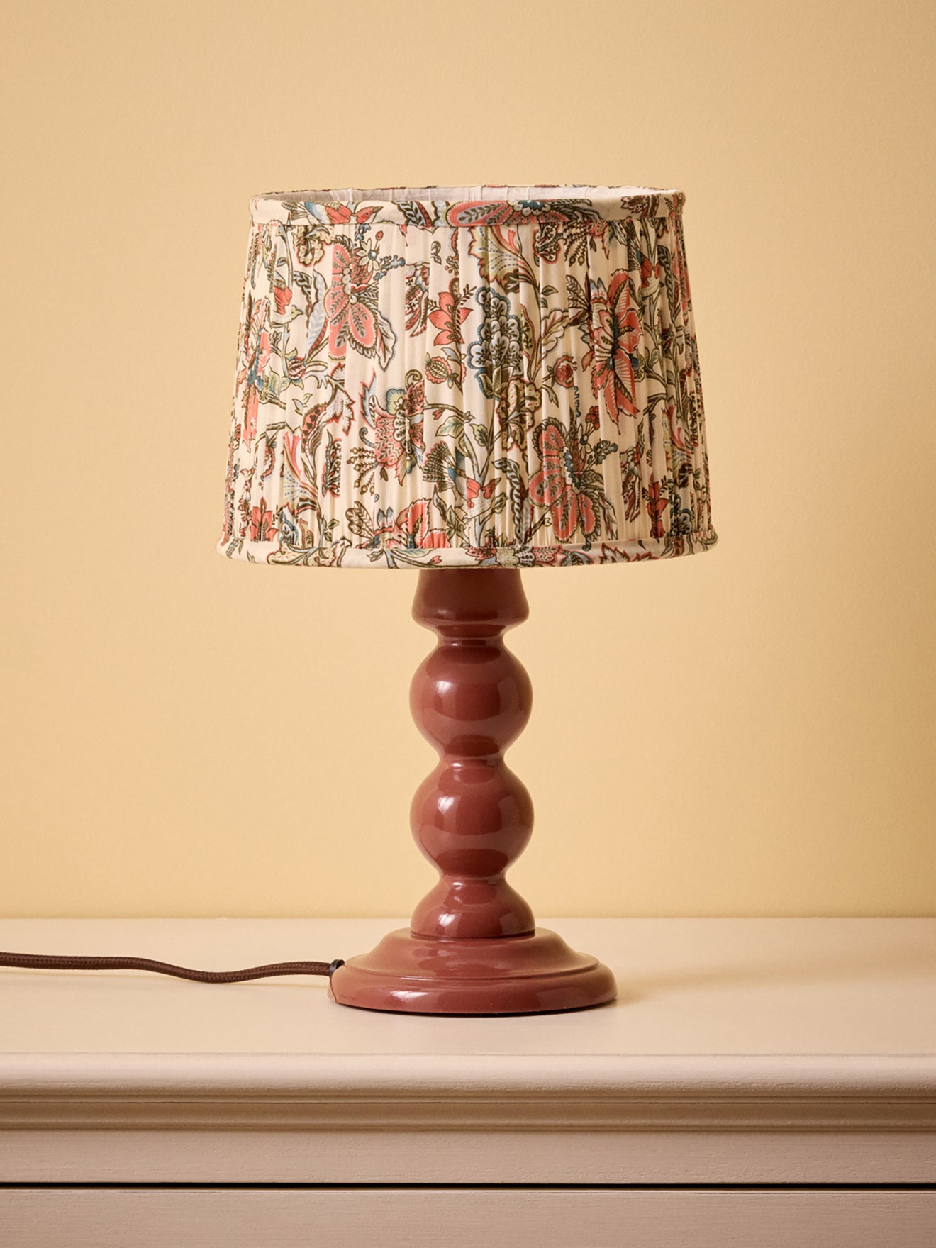 Lampenschirm mit Plissees – kleines Modell mit Persia-Print